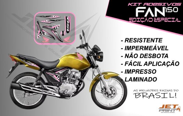 kit adesivo fan 150 2012 à 2013-modelo original(moto amarela) - Imagem 16