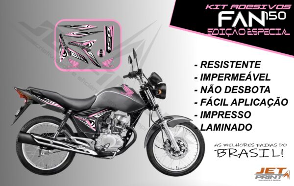 kit adesivo fan 150 2012 à 2013-modelo original(moto prata) - Imagem 14