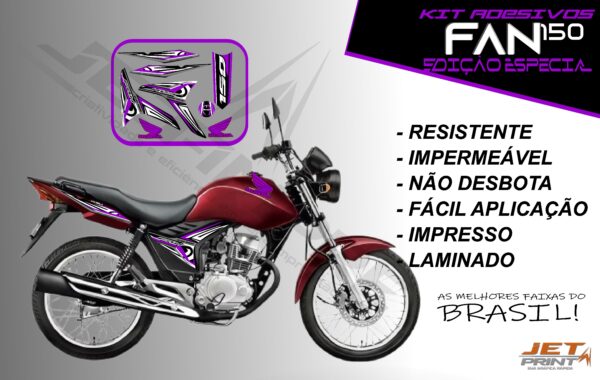 kit adesivo fan 150 2012 à 2013-modelo original(moto vermelha) - Imagem 15