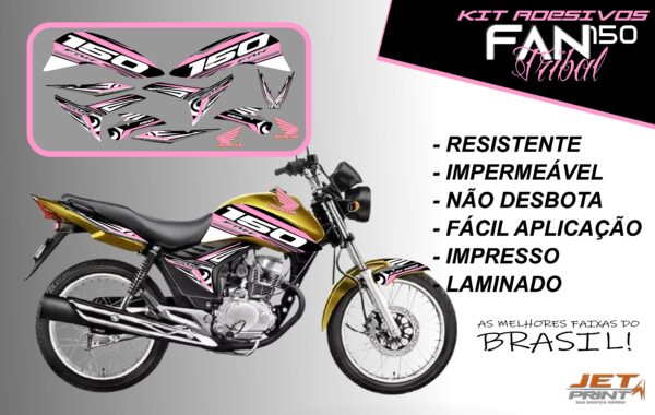 kit adesivos fan 150 2012 a 2012-edição especial(moto amarelo) - Imagem 12