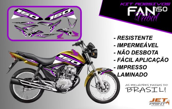 kit adesivos fan 150 2012 a 2012-edição especial(moto amarelo) - Imagem 13