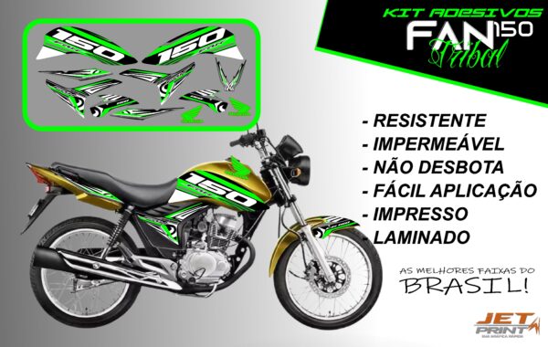 kit adesivos fan 150 2012 a 2012-edição especial(moto amarelo) - Imagem 17