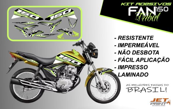 kit adesivos fan 150 2012 a 2012-edição especial(moto amarelo) - Imagem 16