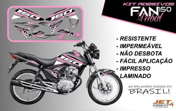 kit adesivos fan 150 2012 a 2012-edição especial(moto prata) - Imagem 12