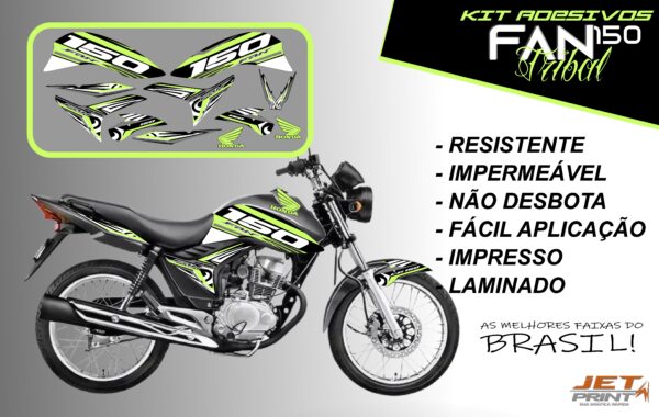 kit adesivos fan 150 2012 a 2012-edição especial(moto prata) - Imagem 16