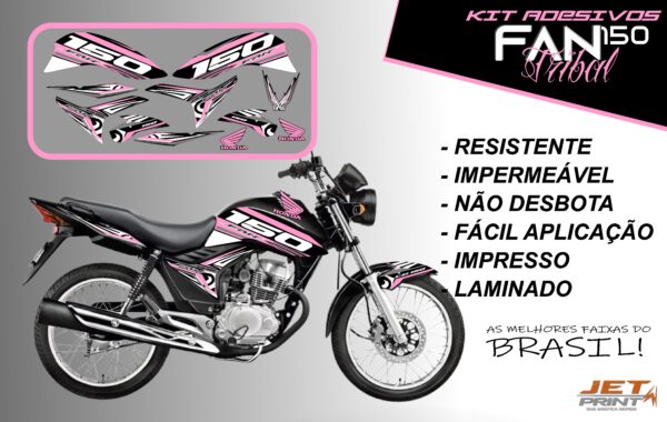 kit adesivos fan 150 2012 a 2012-edição especial(moto preta) - Imagem 12