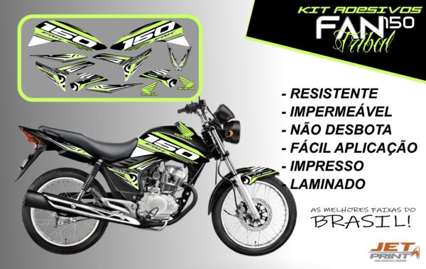 kit adesivos fan 150 2012 a 2012-edição especial(moto preta) - Imagem 16