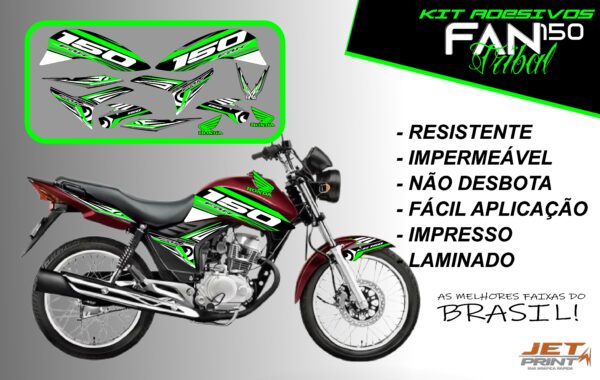 kit adesivos fan 150 2012 a 2012-edição especial(moto vermelha) - Imagem 17
