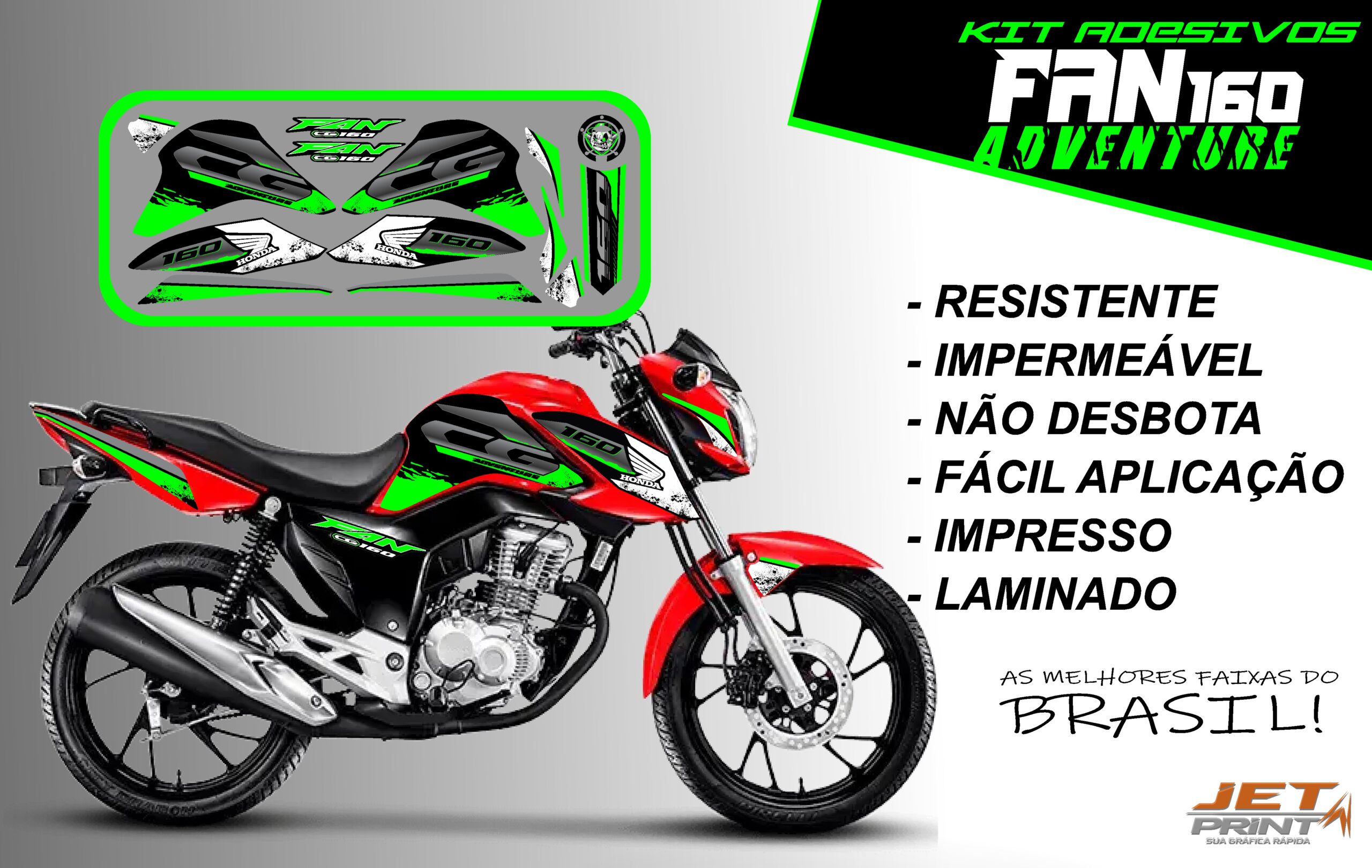 Kit de Adesivos fan 2022 160-ADVENTURE (moto vermelho) - Imagem 16