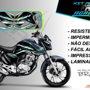kit adesivos fan 160 2022-versão agressive(moto grafite)