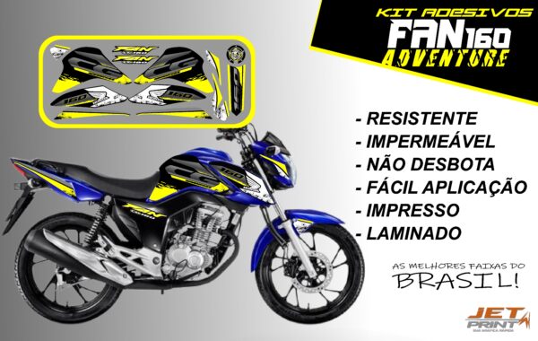 Kit de Adesivos fan 2022 160-ADVENTURE (moto azul) - Imagem 2