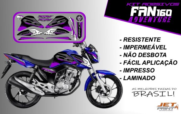 Kit de Adesivos fan 2022 160-ADVENTURE (moto azul) - Imagem 13