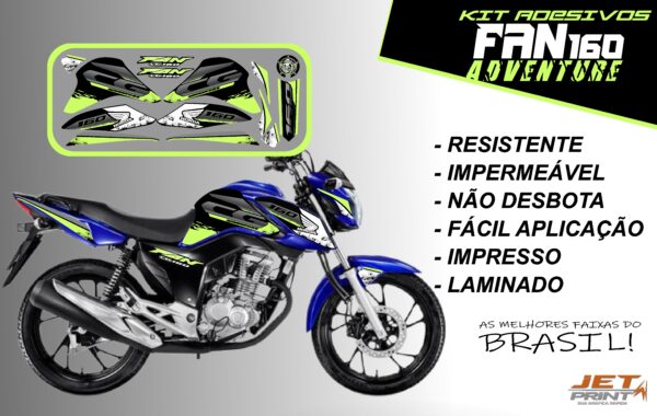 Kit de Adesivos fan 2022 160-ADVENTURE (moto azul) - Imagem 15