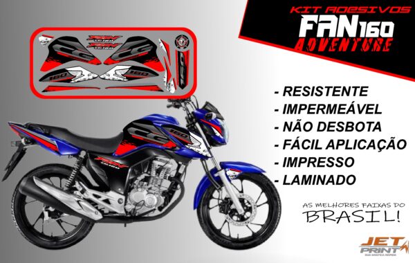 Kit de Adesivos fan 2022 160-ADVENTURE (moto azul) - Imagem 17