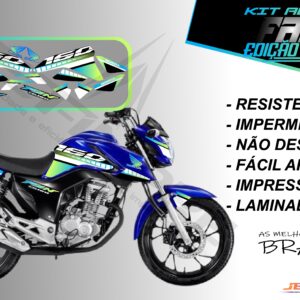kit adesivo fan 160 2022-edição especial(moto azul)