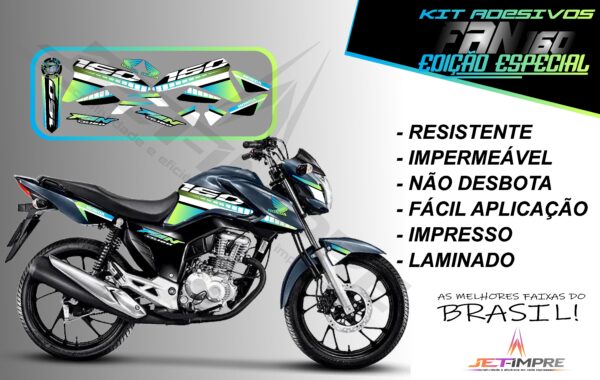kit adesivo fan 160 2022-edição especial(moto grafite) - Imagem 3