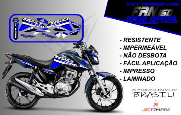 kit adesivo fan 160 2022-edição especial(moto grafite) - Imagem 4