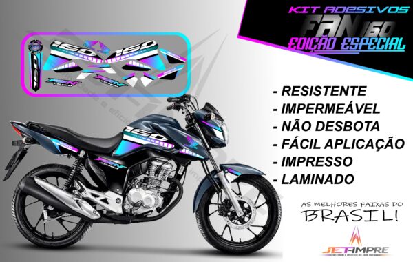 kit adesivo fan 160 2022-edição especial(moto grafite)