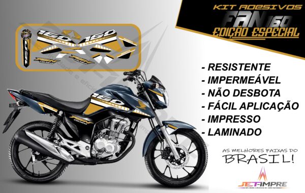 kit adesivo fan 160 2022-edição especial(moto grafite) - Imagem 13