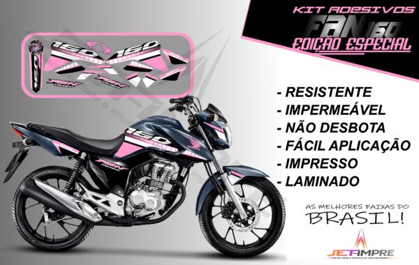 kit adesivo fan 160 2022-edição especial(moto grafite) - Imagem 14