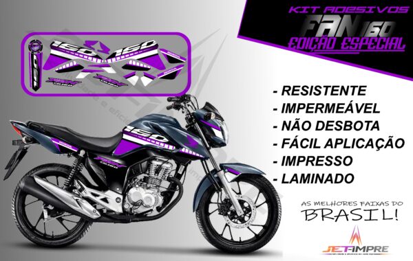 kit adesivo fan 160 2022-edição especial(moto grafite) - Imagem 15