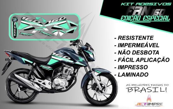 kit adesivo fan 160 2022-edição especial(moto grafite) - Imagem 16