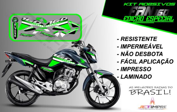 kit adesivo fan 160 2022-edição especial(moto grafite) - Imagem 18