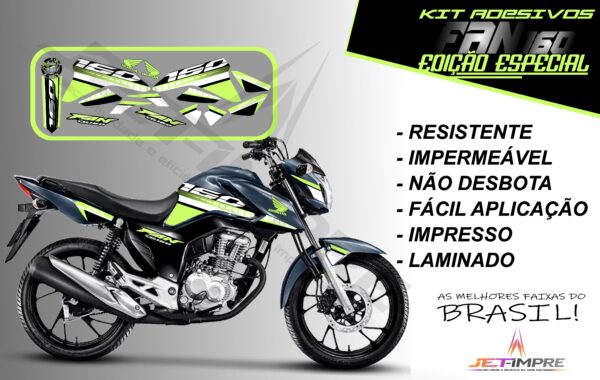 kit adesivo fan 160 2022-edição especial(moto grafite) - Imagem 17