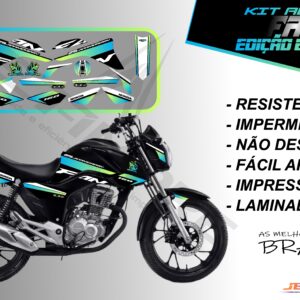 kit adesivos fan 160 2017 a 2021- edição especial (moto preta)