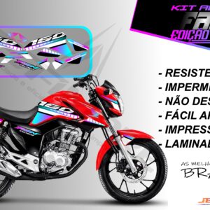 kit adesivo fan 160 2022-edição especial(moto vermelha)