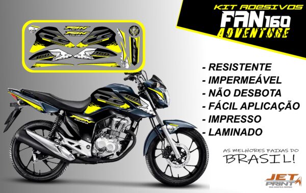 Kit de Adesivos fan 2022 160-ADVENTURE (moto grafite) - Imagem 2