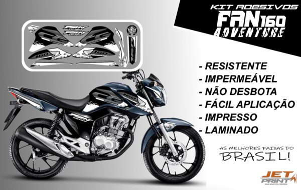 Kit de Adesivos fan 2022 160-ADVENTURE (moto grafite) - Imagem 4