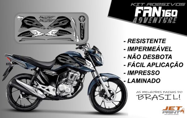 Kit de Adesivos fan 2022 160-ADVENTURE (moto grafite) - Imagem 7