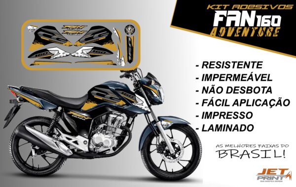 Kit de Adesivos fan 2022 160-ADVENTURE (moto grafite) - Imagem 11