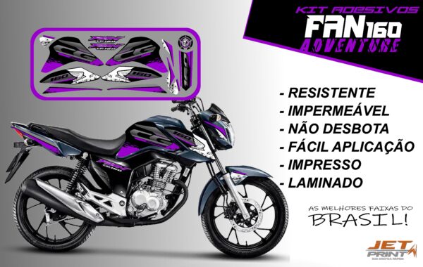 Kit de Adesivos fan 2022 160-ADVENTURE (moto grafite)