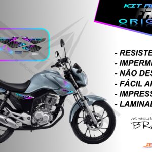 kit adesivo fan 160 2017 à 2021- modelo original(moto prata)