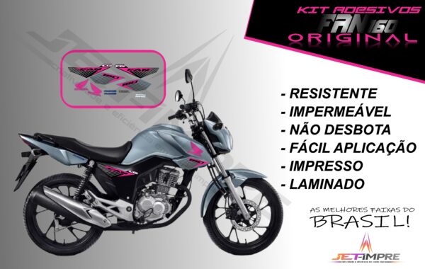 kit adesivo fan 160 2017 à 2021- modelo original(moto prata) - Imagem 12
