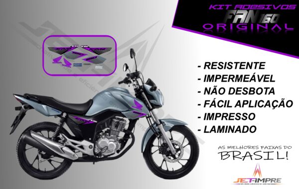 kit adesivo fan 160 2017 à 2021- modelo original(moto prata) - Imagem 15