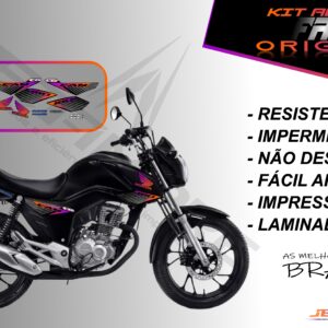 kit adesivo fan 160 2017 à 2021- modelo original(moto preta)