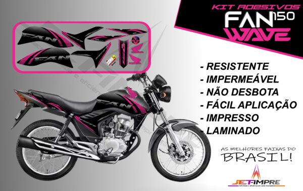 kit adesivos fan 150 2012 a 2013-wave (moto prata) - Imagem 12